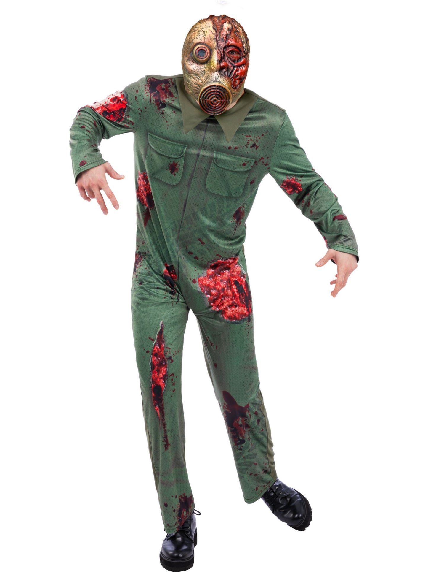 Smiffys Revenge Killer Gas Mask Zombie Costume CS für Herren