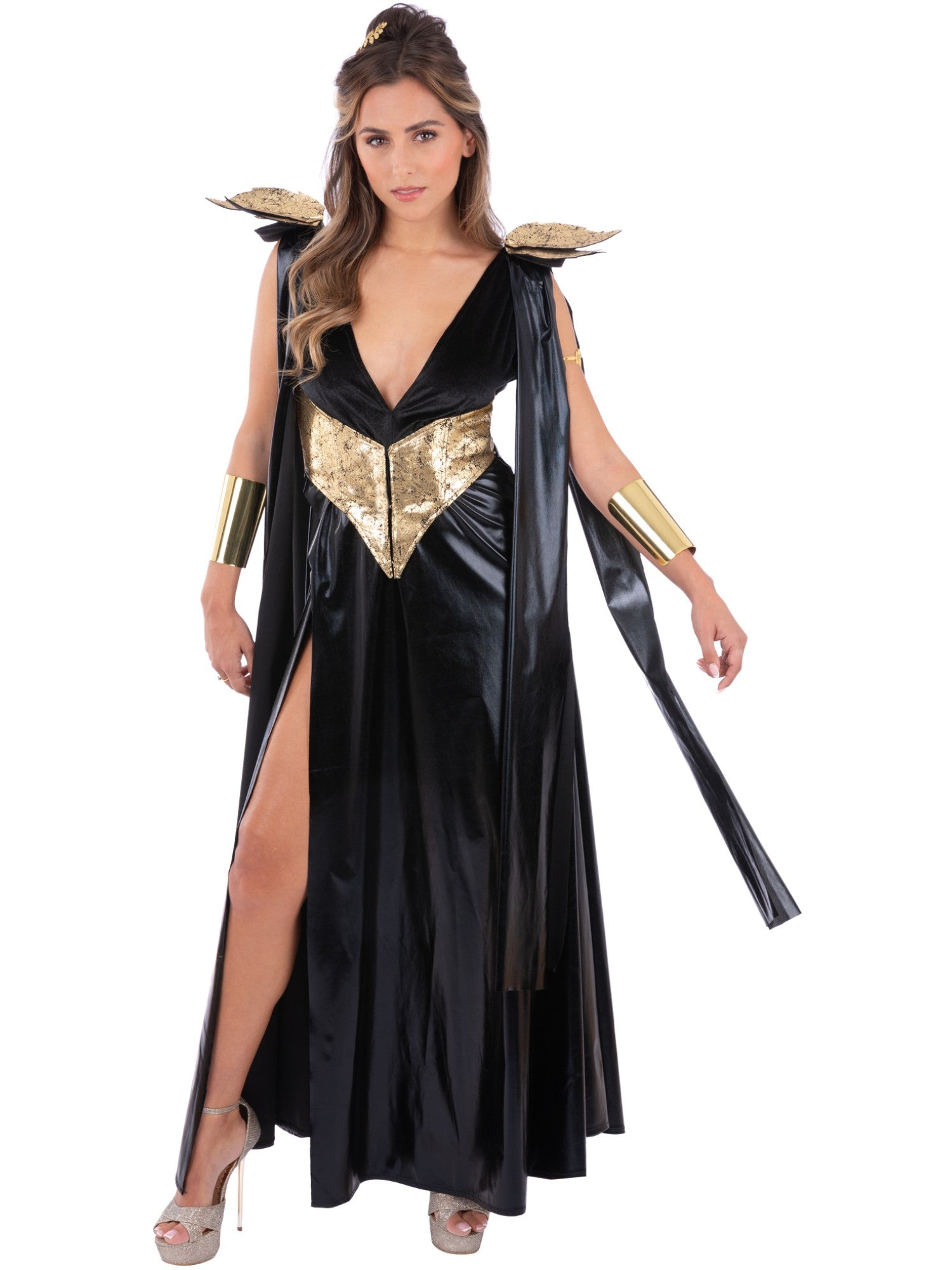 Smiffys Evil Queen Kostüm für Damen in Schwarz – Produktansicht