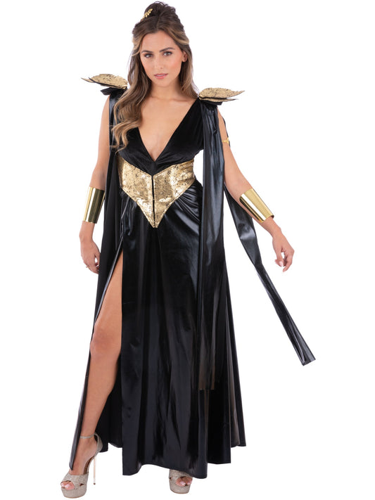 Smiffys Evil Queen Kostüm für Damen in Schwarz – Produktansicht