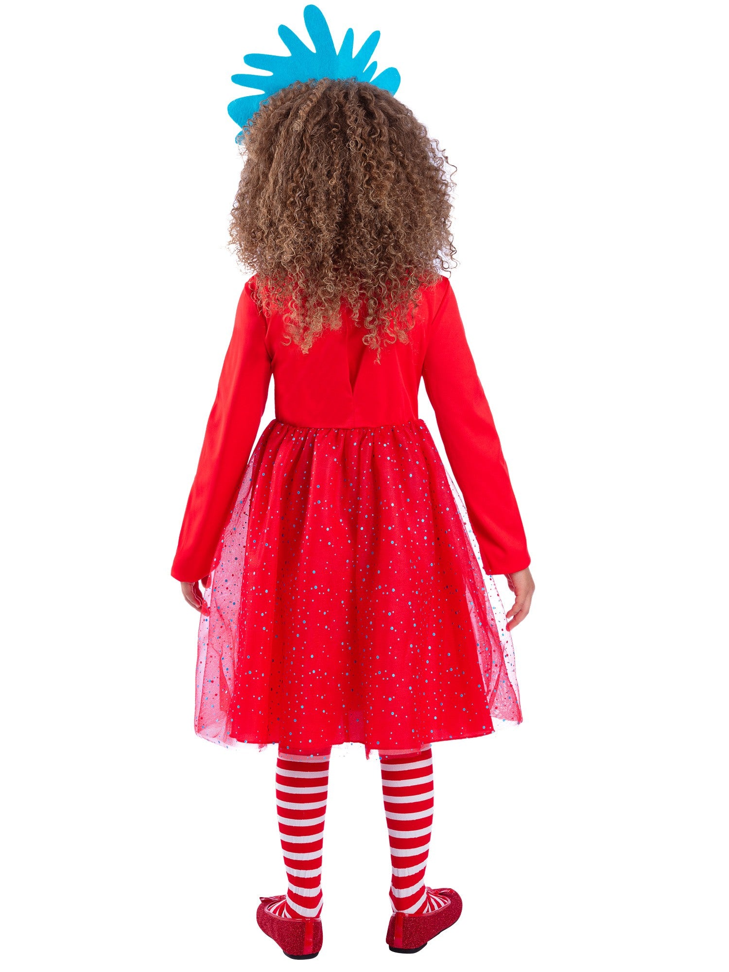 Smiffys Dr. Seuss Cat in the Hat Thing 1 & 2 Kostüm für Kinder in Blau – Detailansicht