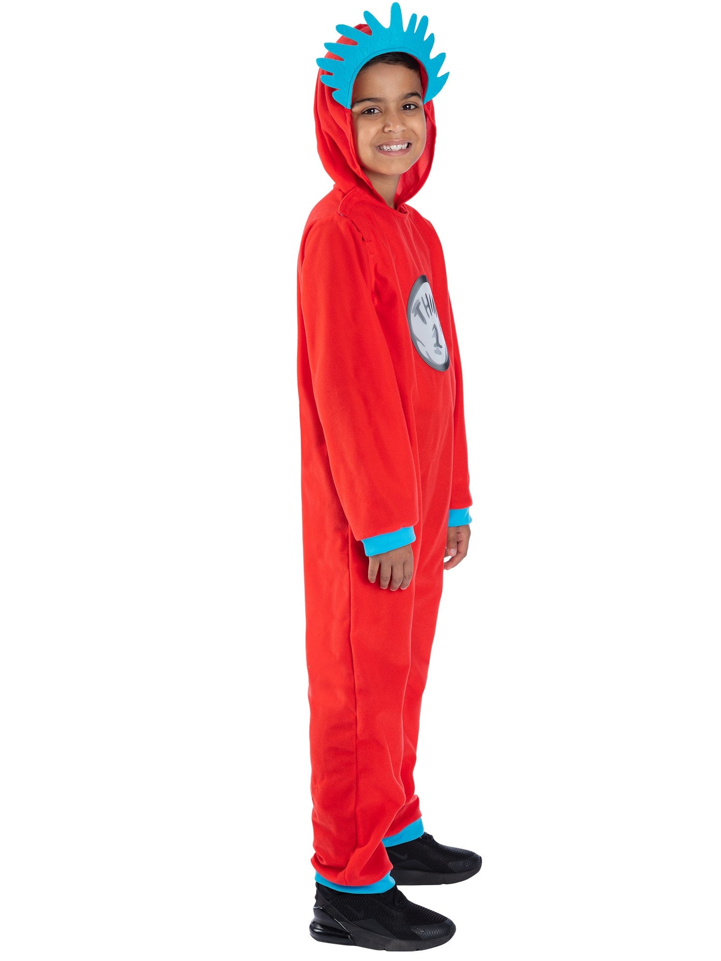 Smiffys Dr. Seuss Cat in the Hat Kostüm für Mädchen in Blau – Seitenansicht