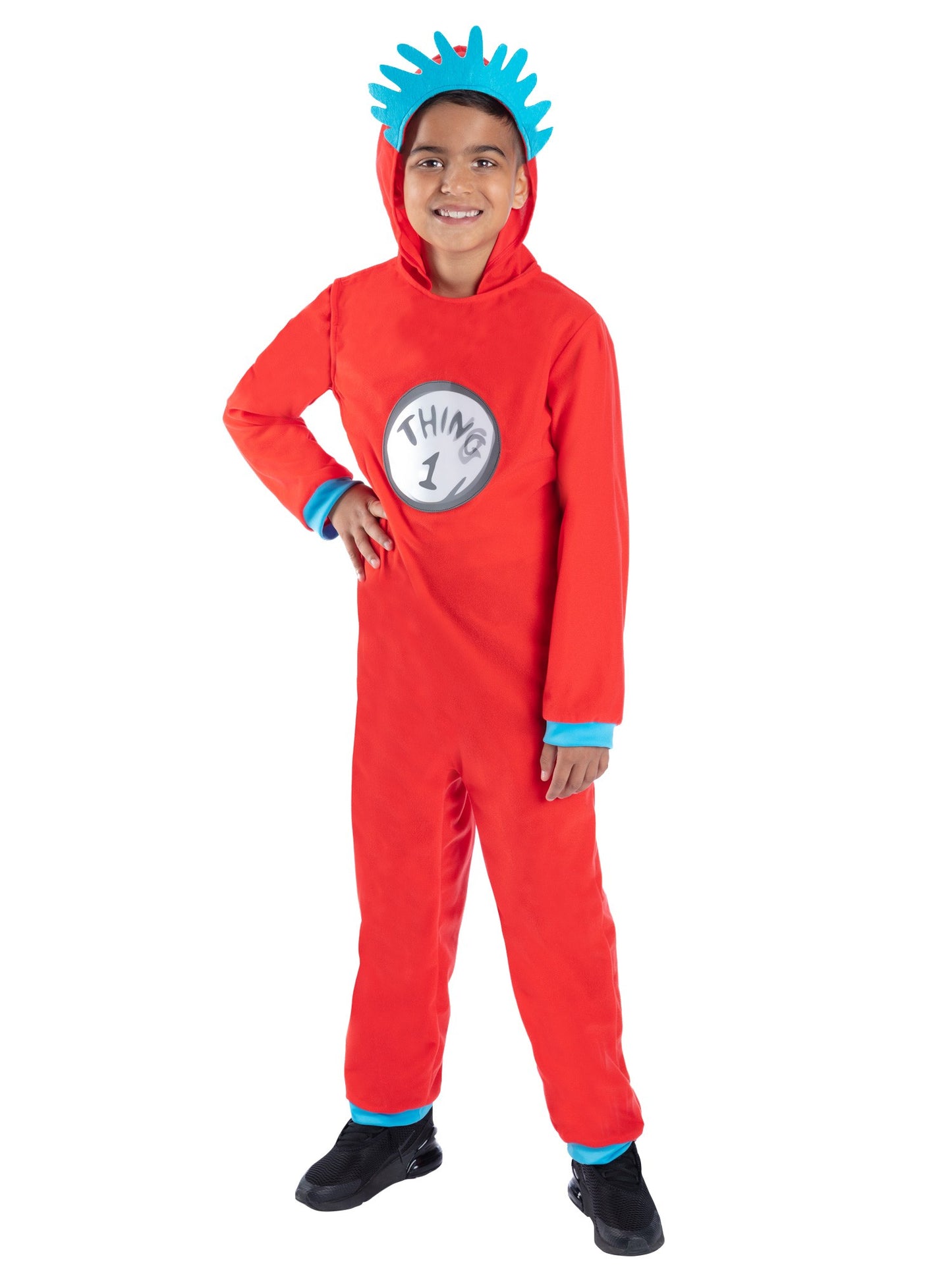 Smiffys Dr. Seuss Cat in the Hat Kostüm für Mädchen in Blau – Produktansicht