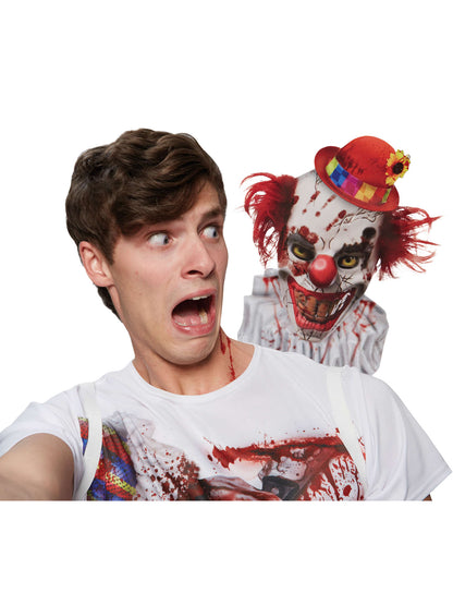 Rubies CLOWN SELFIE SHOCKER Clownkostüm für Herren mit Shirt und Papp-Requisite – Detailansicht