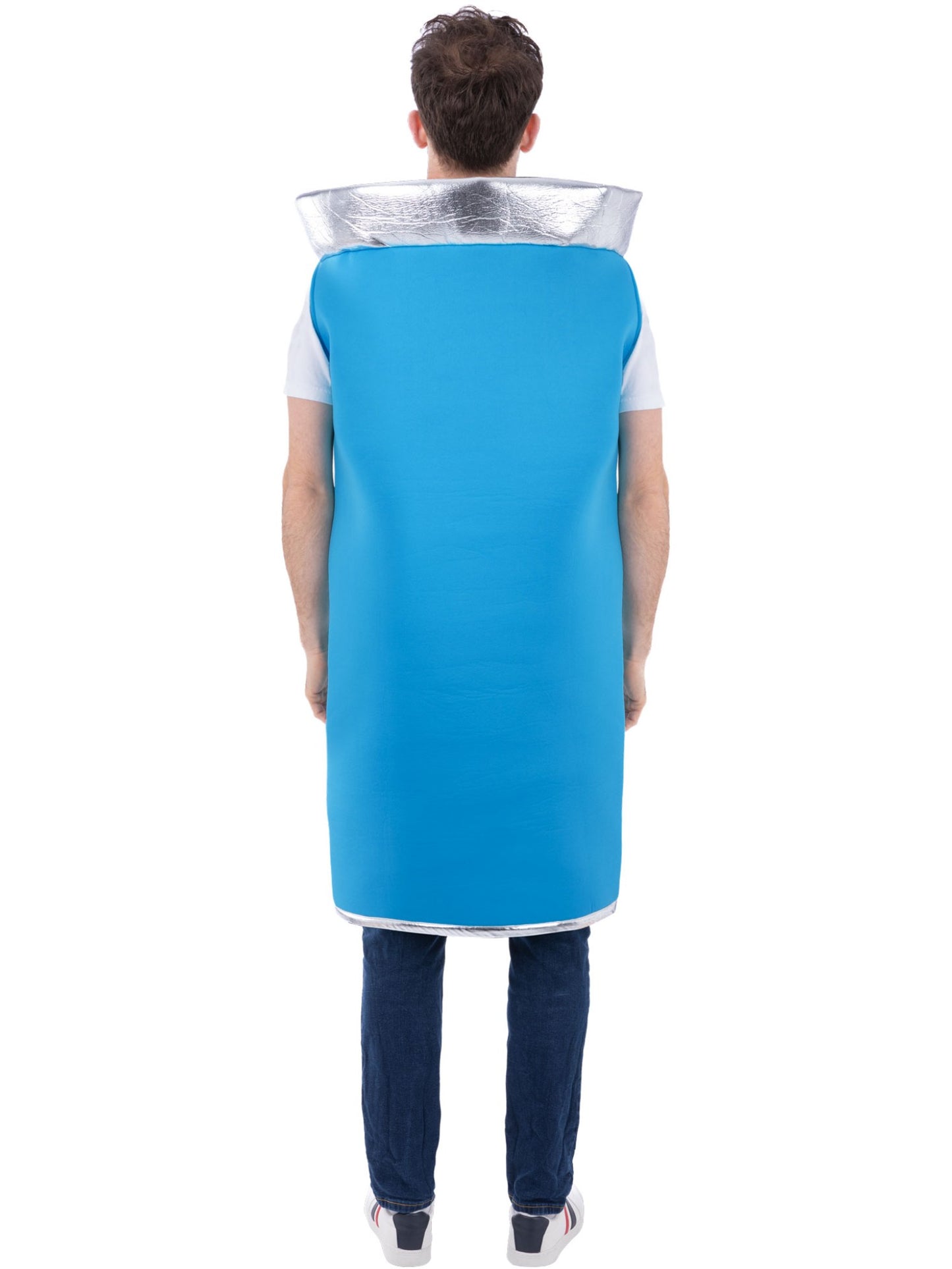 Smiffys Pringles Salt & Vinegar Dosenkostüm blaues Tabard für Erwachsene – Detailansicht