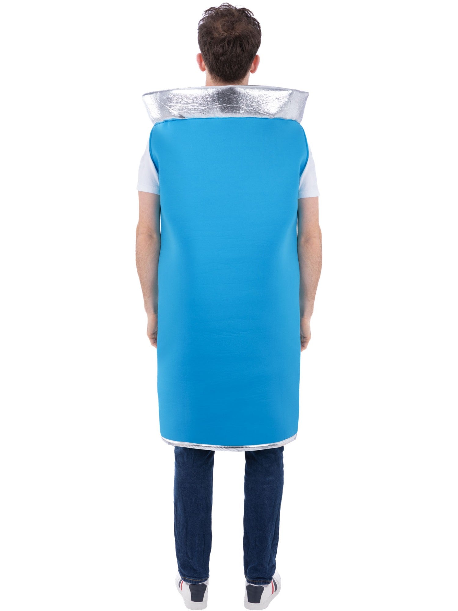 Smiffys Pringles Salt & Vinegar Dosenkostüm blaues Tabard für Erwachsene – Detailansicht