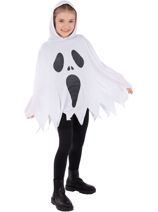 Smiffys Ghost Poncho weiss für Kinder – Produktansicht