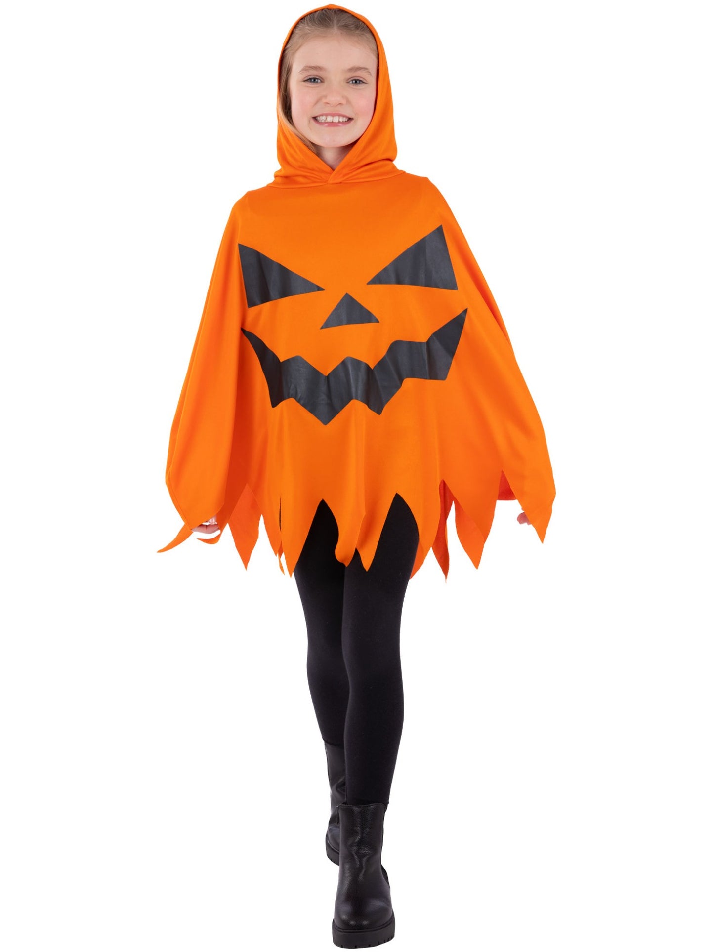 Smiffys Pumpkin Poncho orange Kinderkostüm – Produktansicht