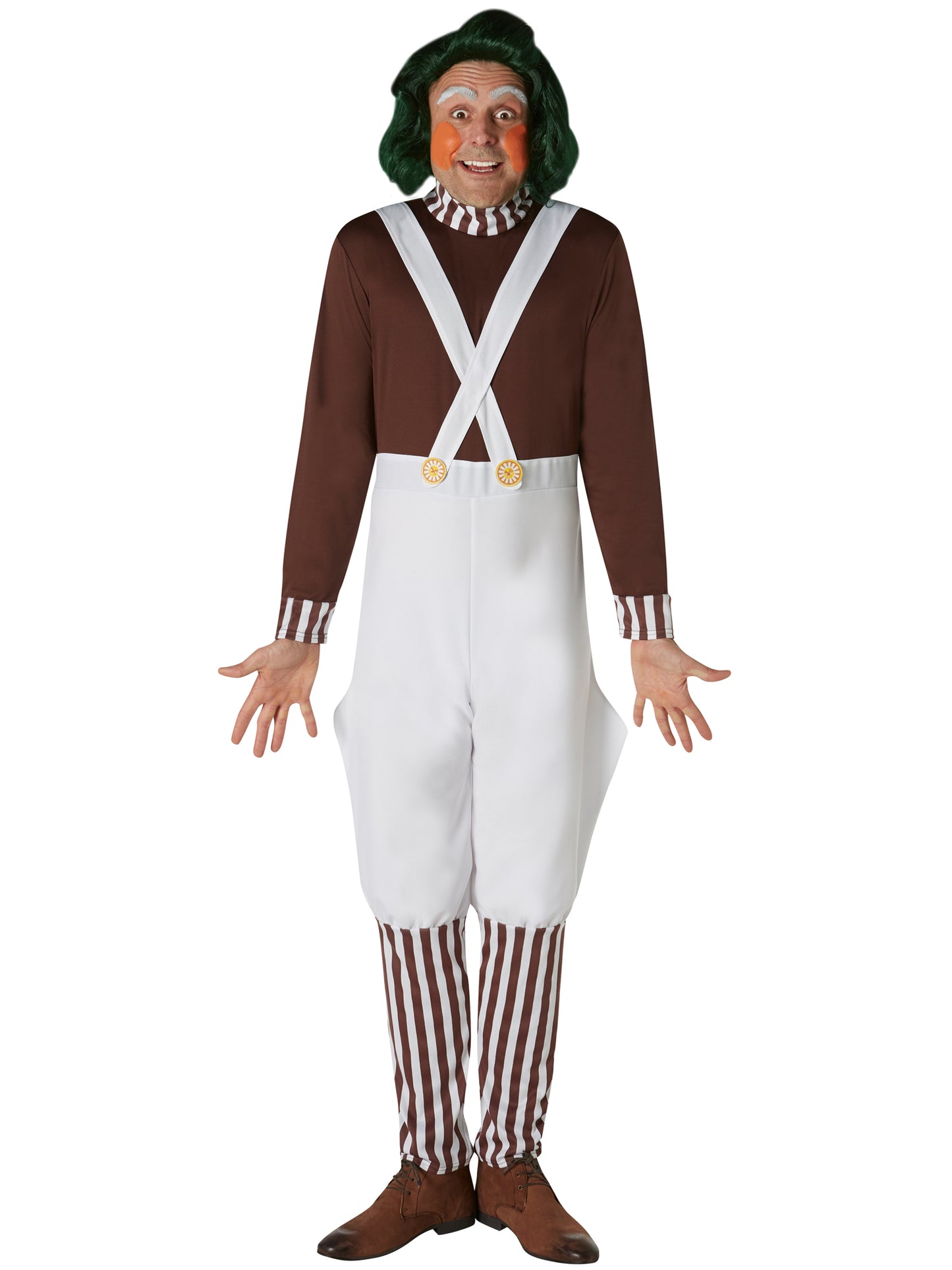 Rubies Oompa-Loompa-Kostüm für Herren – Willy Wonka Overall – Seitenansicht