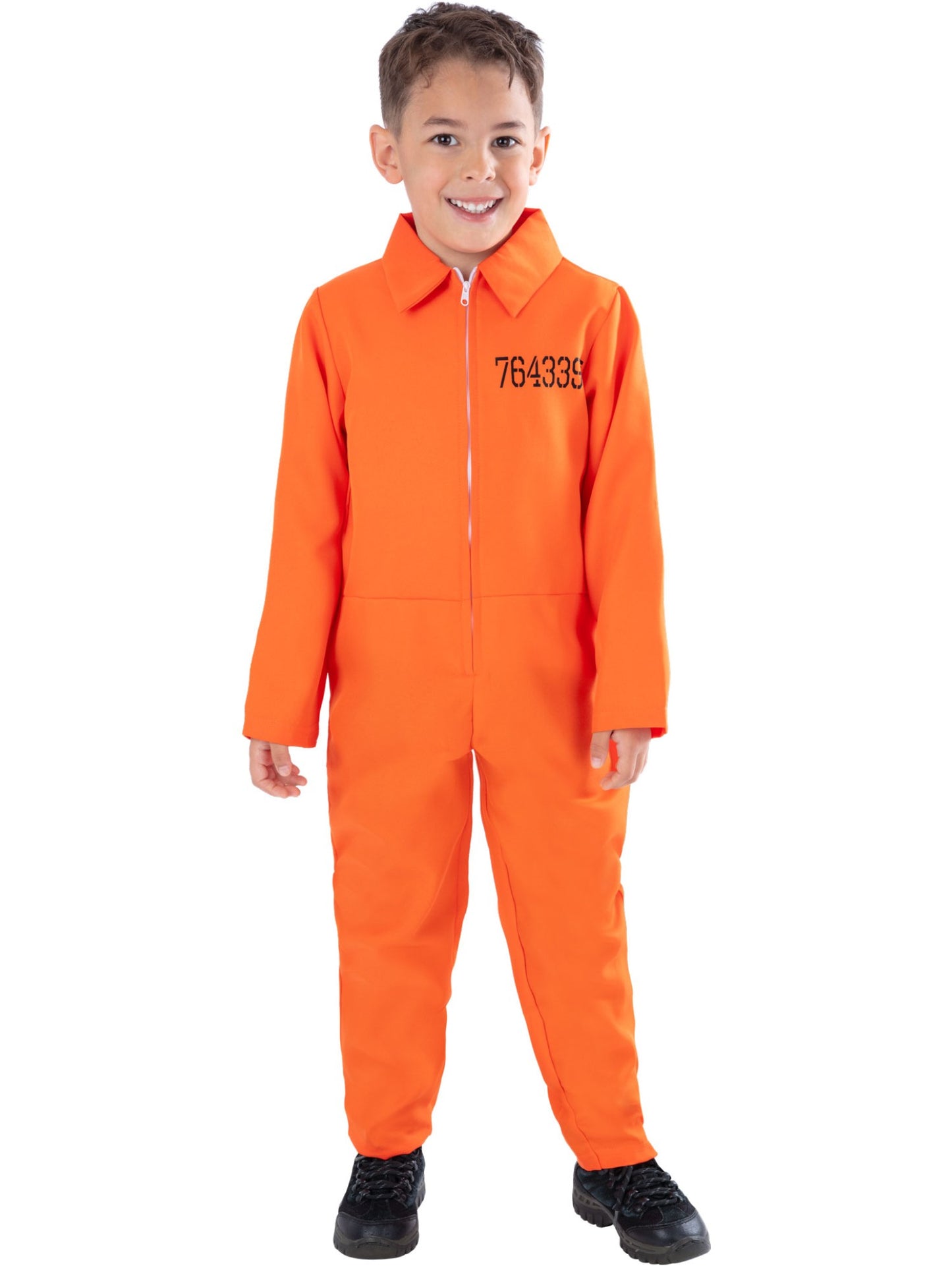 Smiffys ROBBER Escaped Prisoner Kostüm orange für Kinder – Produktansicht