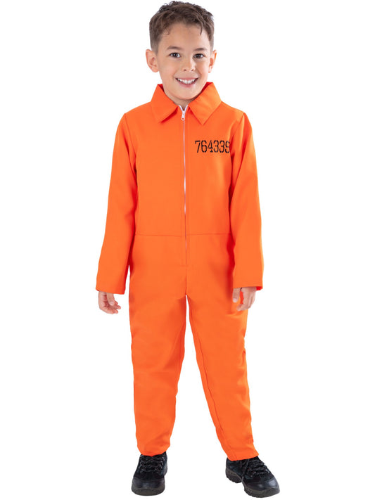 Smiffys ROBBER Escaped Prisoner Kostüm orange für Kinder – Produktansicht