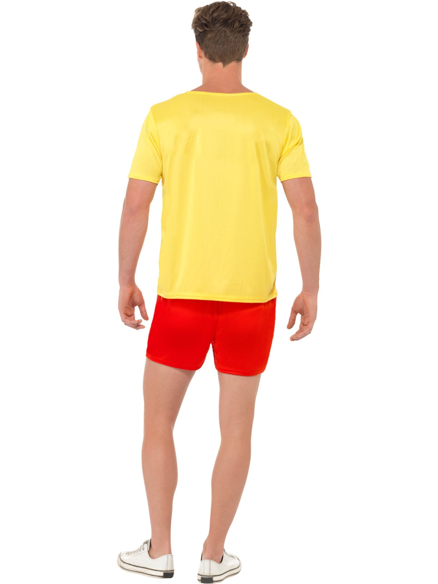 Smiffys Lifeguard-Kostüm gelb für Herren mit T-Shirt und Shorts – Detailansicht