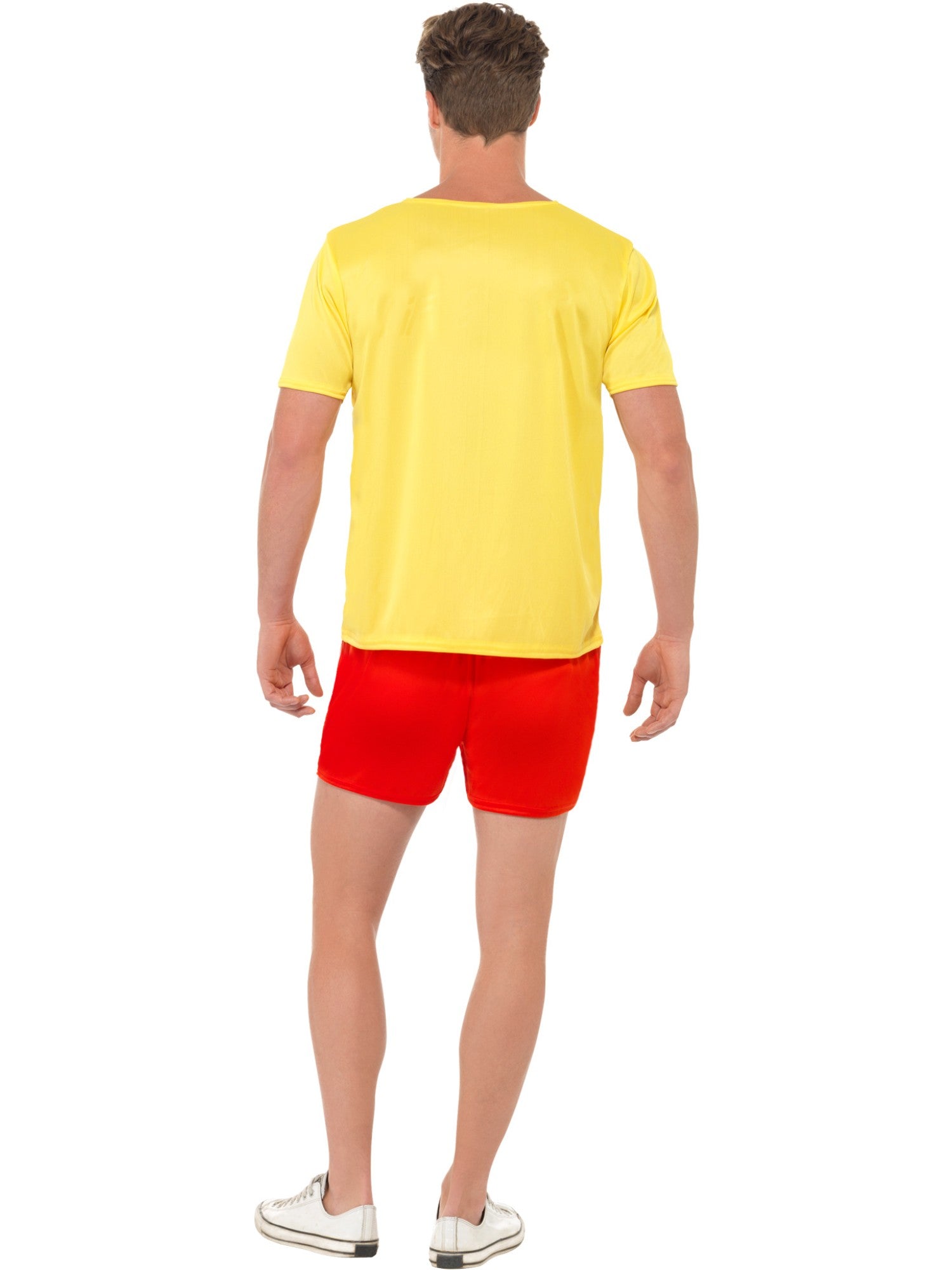 Smiffys Lifeguard-Kostüm gelb für Herren mit T-Shirt und Shorts – Detailansicht