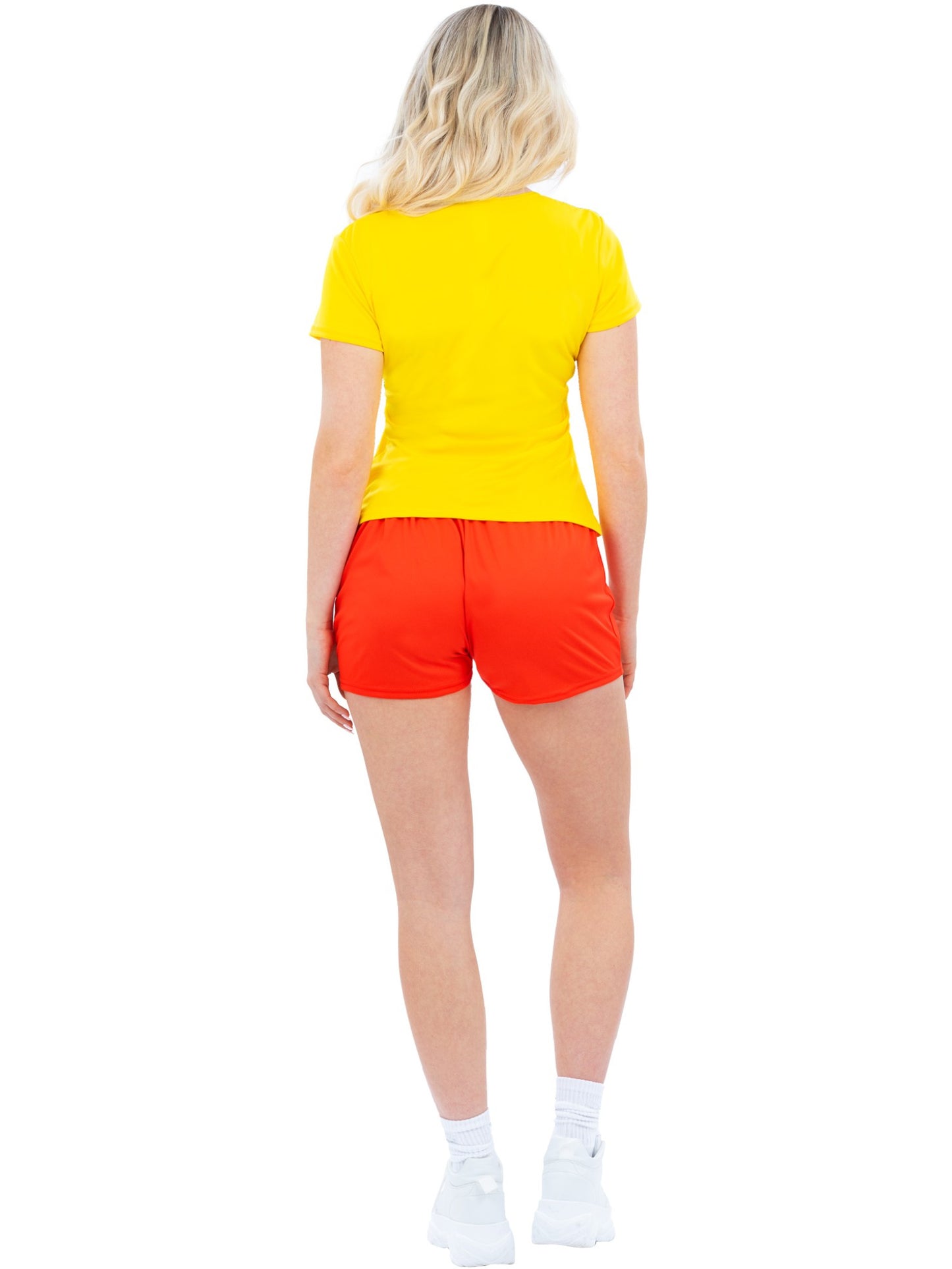 Smiffys LFGUARD Lifeguard Beach Costume für Damen in Rot mit T-Shirt und Shorts – Detailansicht