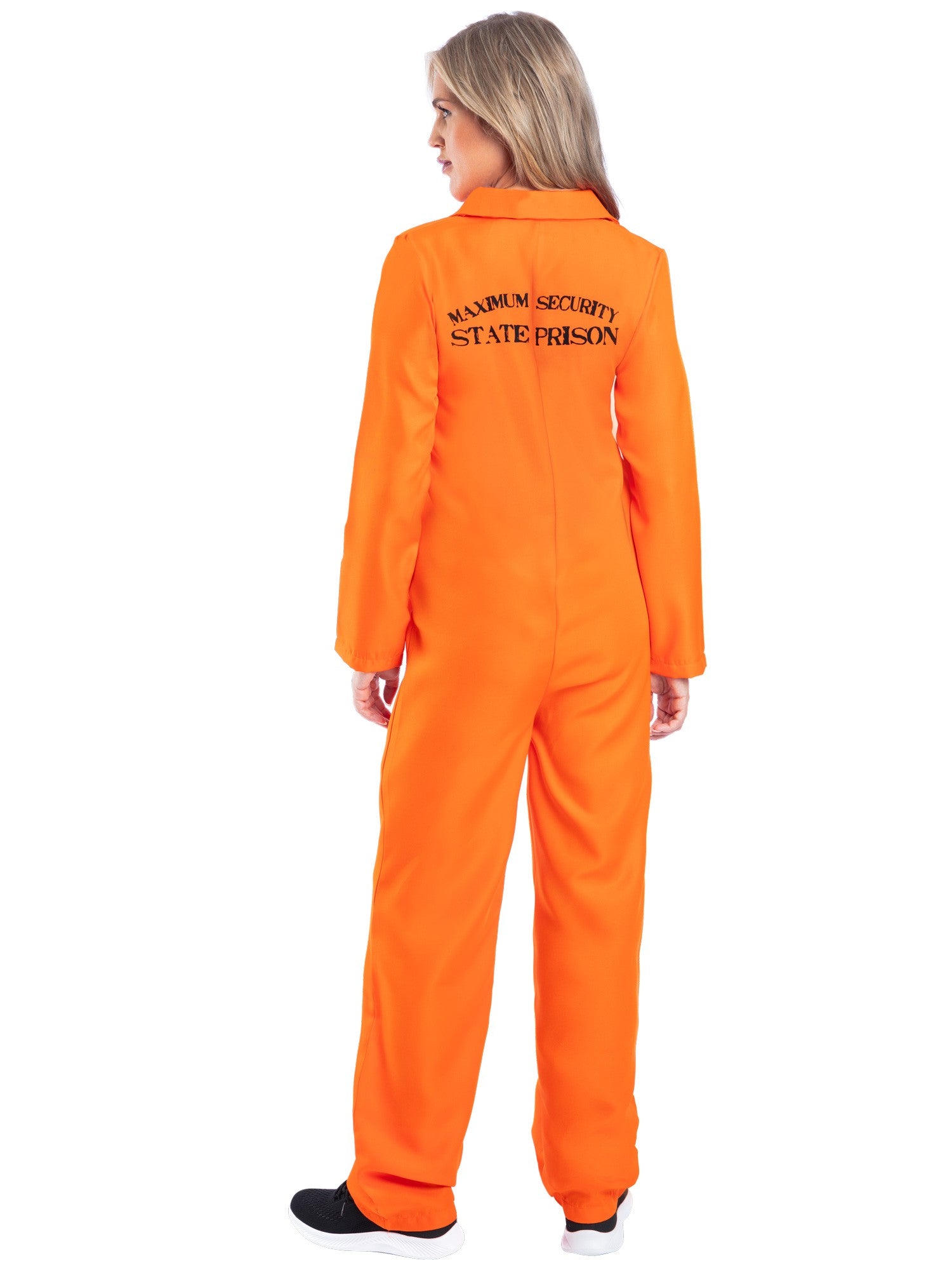 Smiffys ROBBER Escaped Prisoner Kostüm orange für Damen – Detailansicht