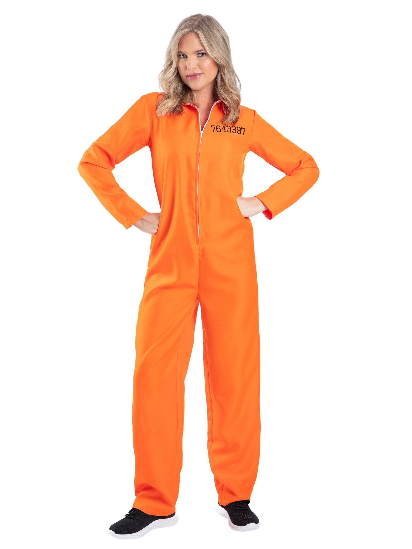 Smiffys ROBBER Escaped Prisoner Kostüm orange für Damen – Produktansicht