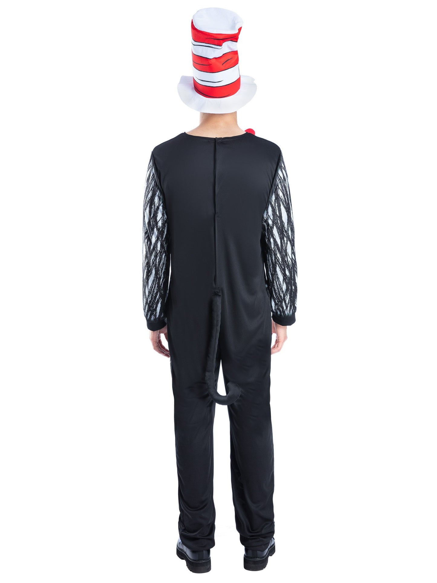 Smiffys Dr. Seuss Cat in the Hat Kostüm mit Overall und Hut für Erwachsene – Detailansicht