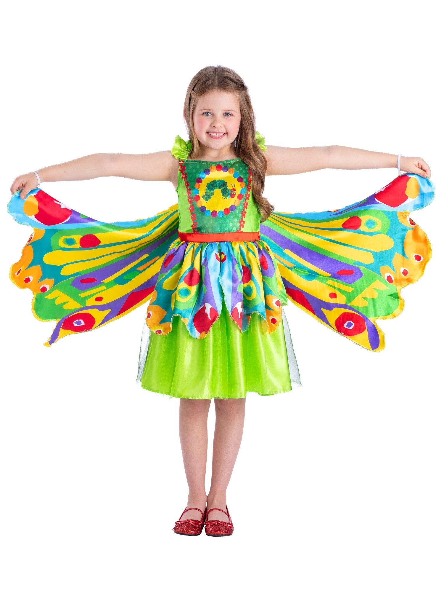Smiffys The Very Hungry Caterpillar Schmetterlingskostüm für Kinder mit Kleid und Flügeln – Produktansicht
