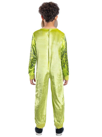 Smiffys Dr. Seuss The Grinch Kostüm für Kinder mit Overall und Maske – Detailansicht