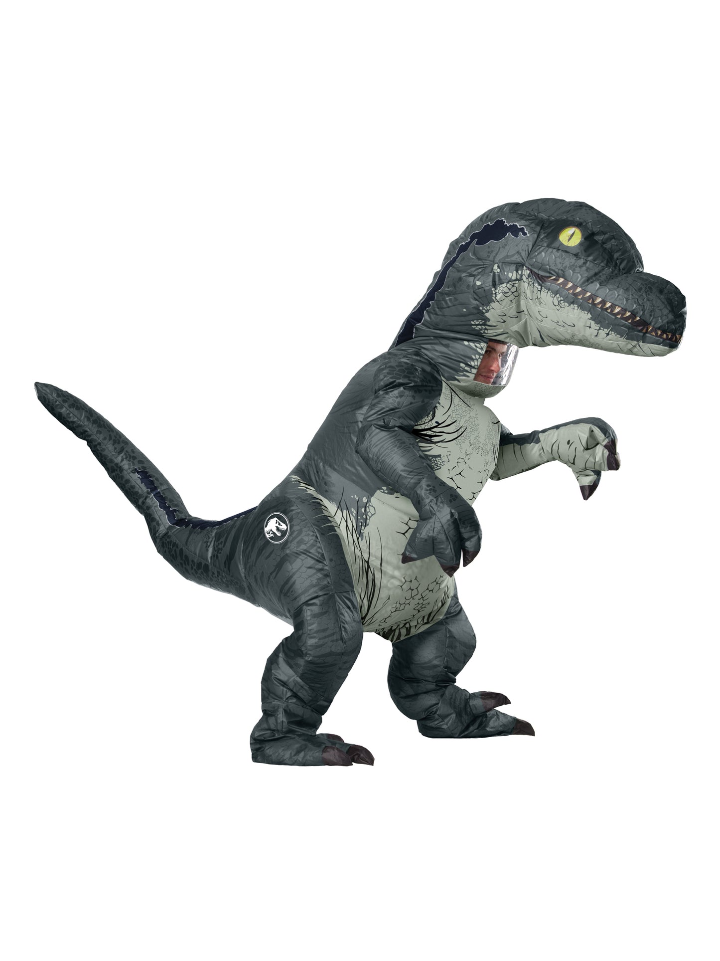 Rubies aufblasbares Velociraptor Kostüm für Erwachsene im Jurassic-World-Design