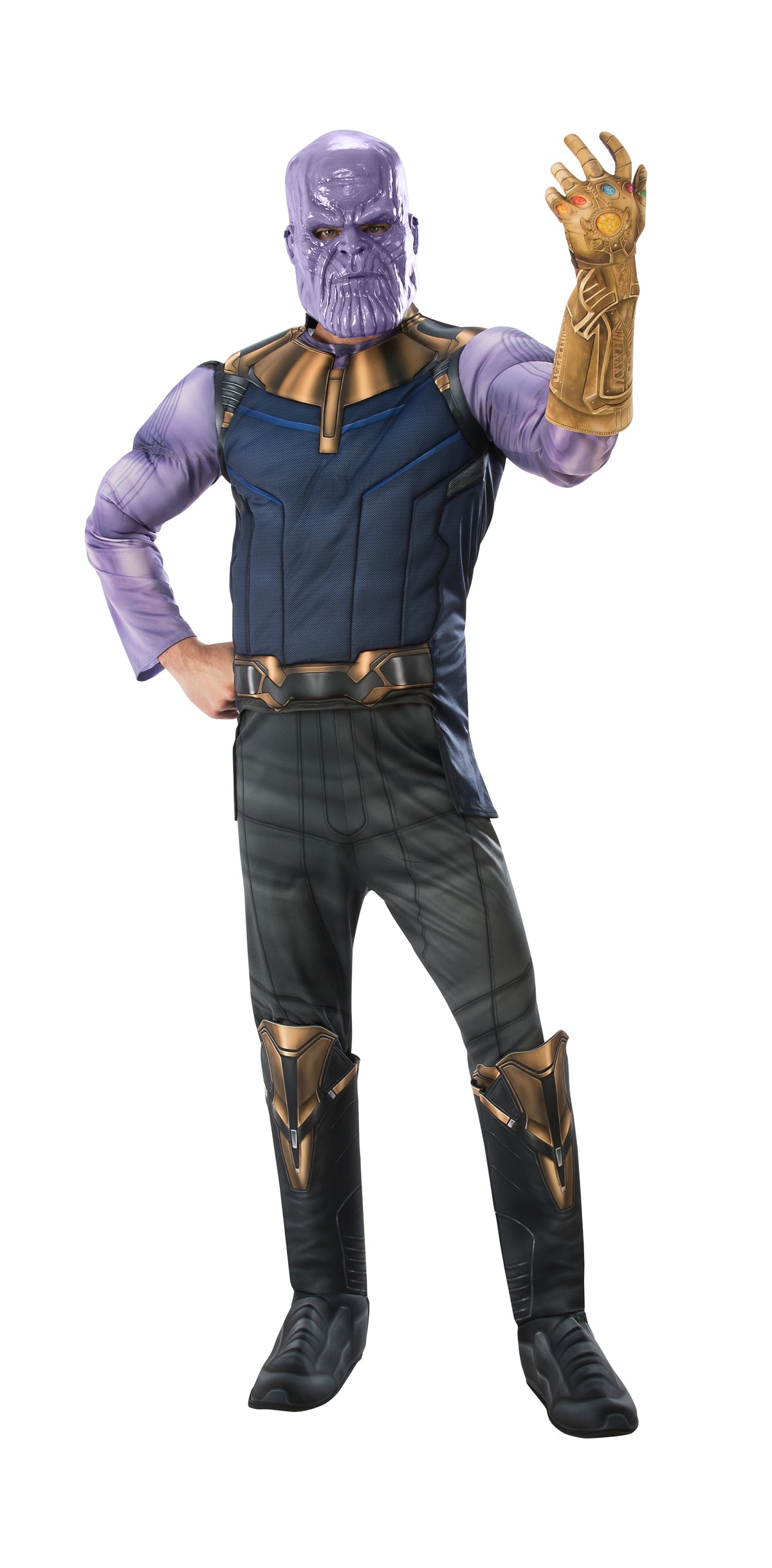 Rubies Deluxe Thanos Kostüm für Herren mit Overall und Maske