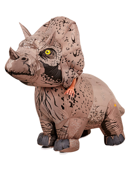 Rubies aufblasbares Triceratops-Kostüm für Erwachsene aus Jurassic World – Produktansicht