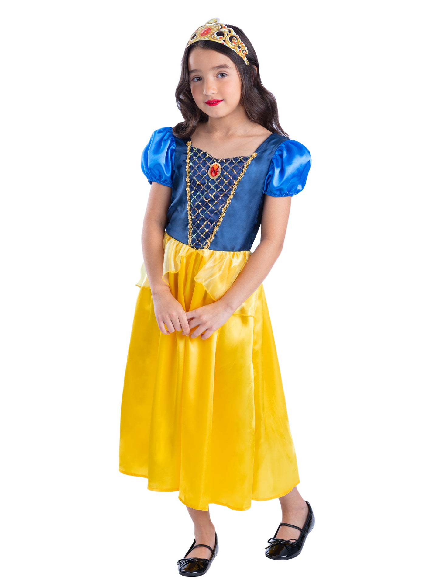Smiffys Snow Princess Kostüm für Mädchen mit Kleid und Tiara – Produktansicht