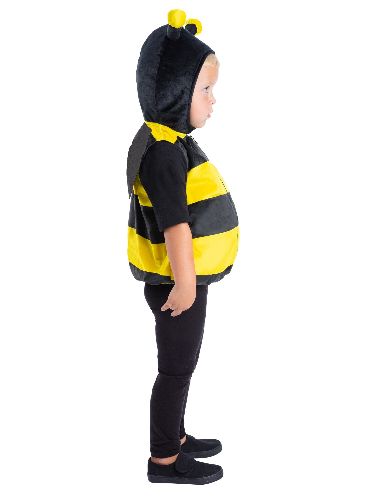 Smiffys Bumblebee Costume Bienenkostüm für Kinder mit Flügeln und Kapuze – Seitenansicht