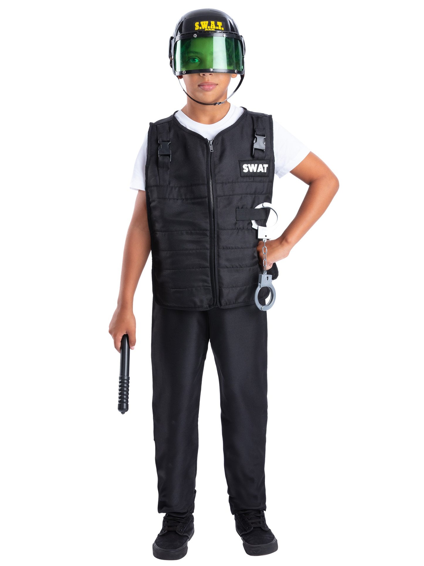 Smiffys Swat Costume, with Vest, Hat & 4 Piece Toy CS für Unisex