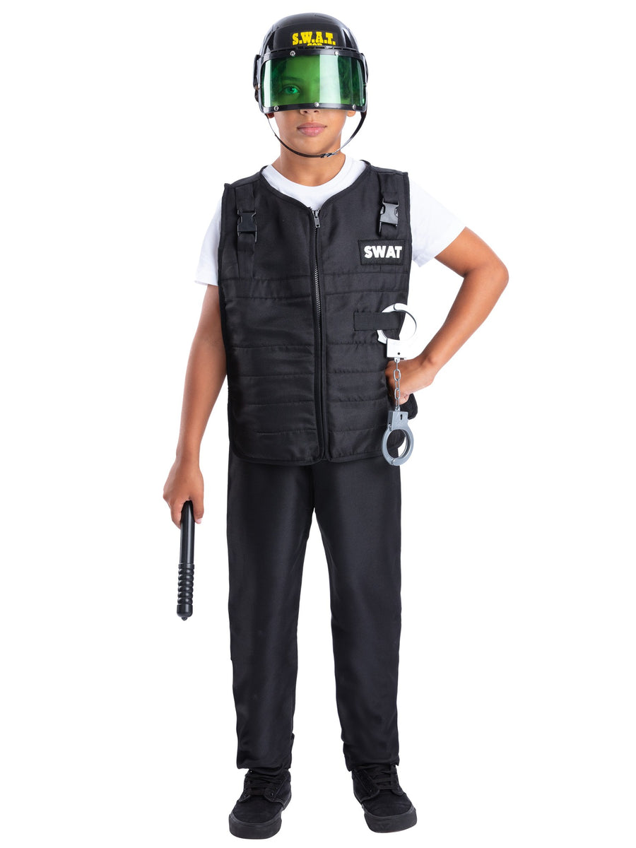 Smiffys Swat Costume, with Vest, Hat & 4 Piece Toy CS für Unisex