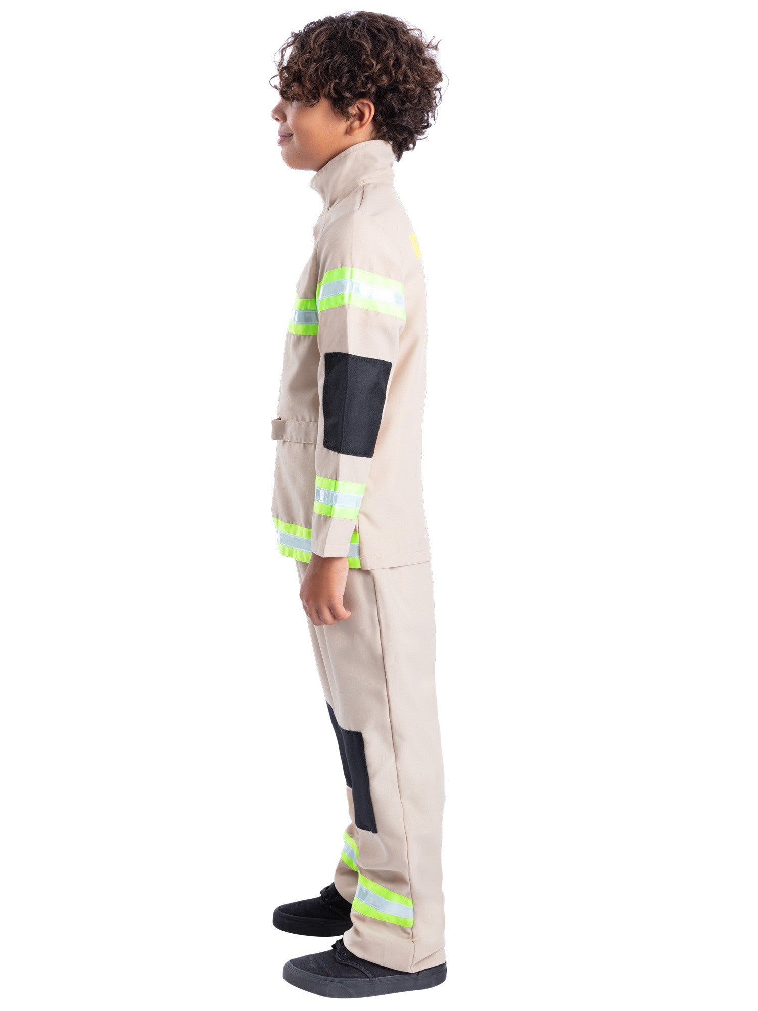 Smiffys Feuerwehrkostüm für Kinder mit Oberteil und Hose – Seitenansicht