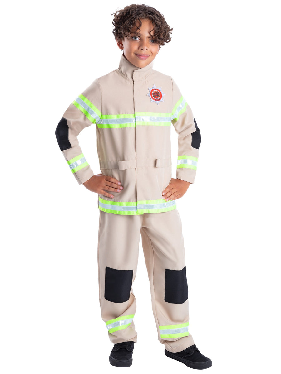 Smiffys Feuerwehrkostüm für Kinder mit Oberteil und Hose – Produktansicht