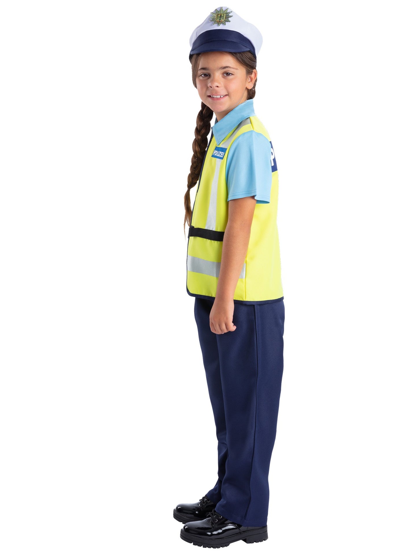 Smiffys ROLE PLAY German Polizei Kit, with Top,Mock Vest,Hat&5 Piece CS für Unisex