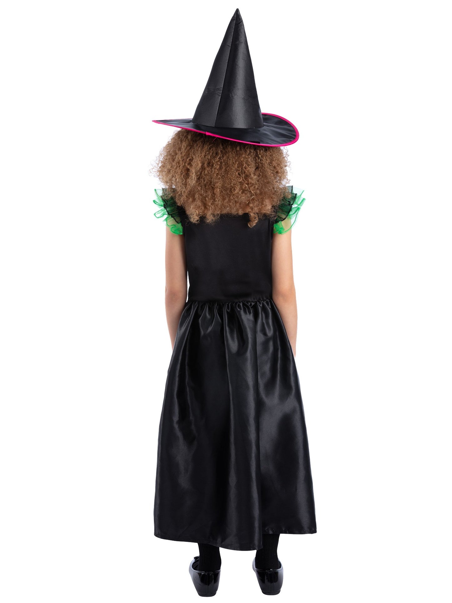 Smiffys Wicked Witch Light Up Kostüm für Mädchen mit Kleid und Hut – Detailansicht
