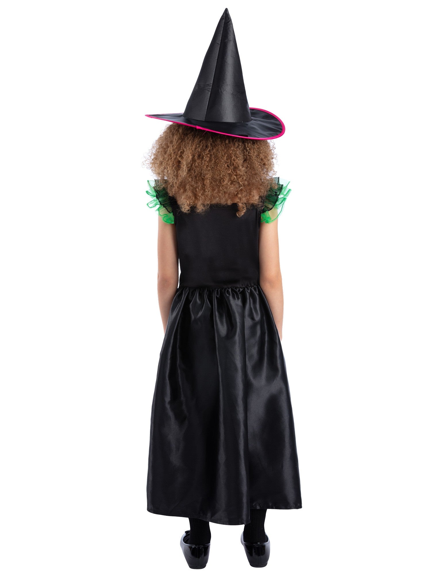 Smiffys Wicked Witch Light Up Kostüm für Mädchen mit Kleid und Hut – Detailansicht