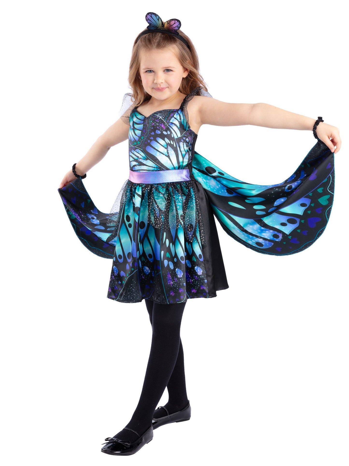 Smiffys ANIMAL Dark Butterfly Costume CS für Mädchen – Produktansicht