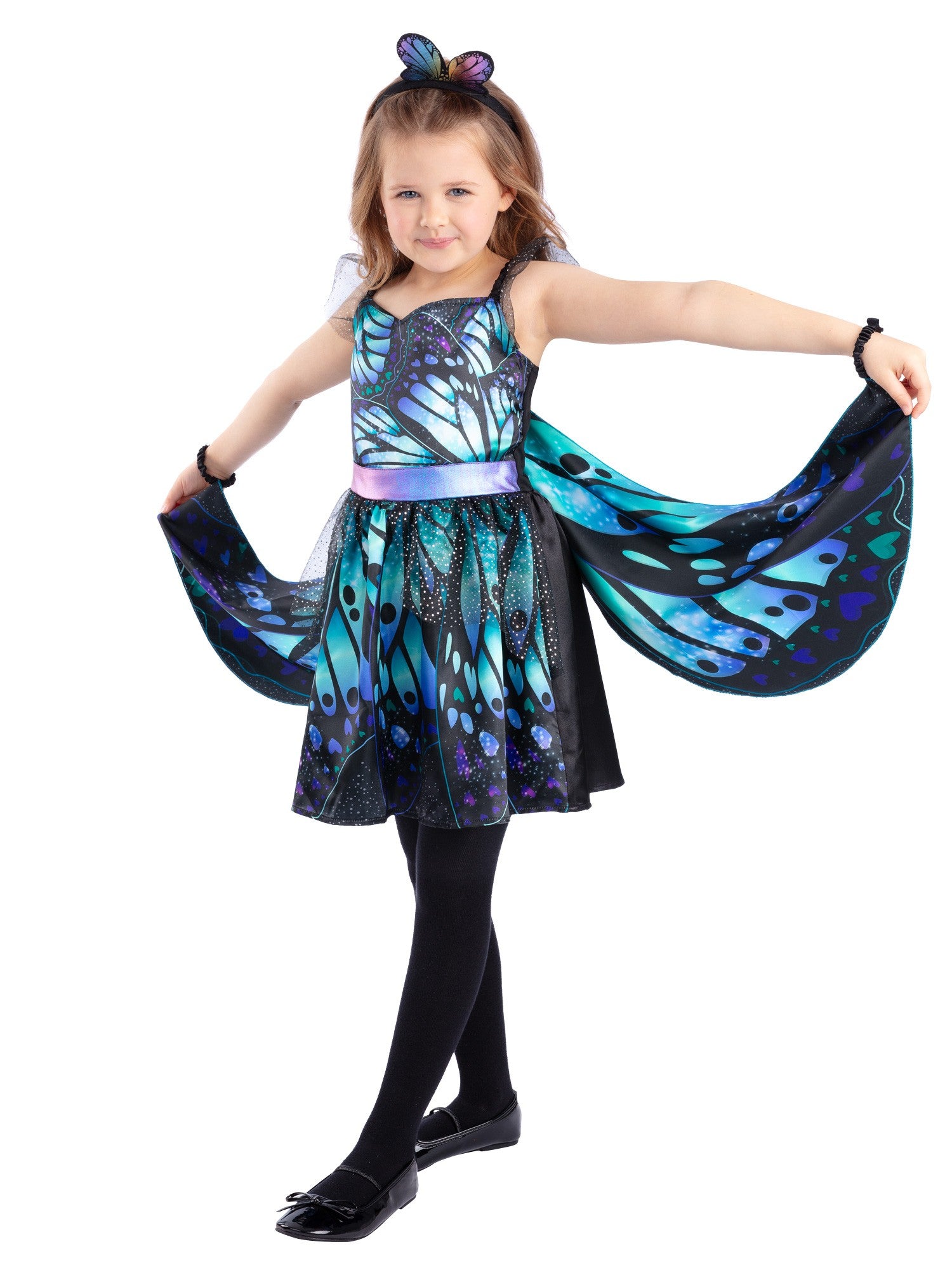 Smiffys ANIMAL Dark Butterfly Costume CS für Mädchen – Produktansicht