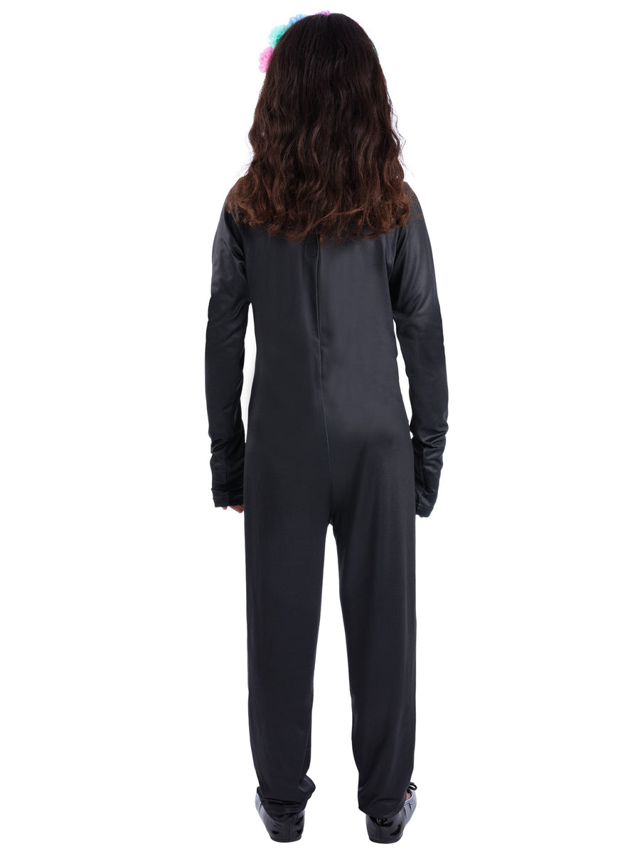 Smiffys Bright Bones Skelettkostüm für Mädchen mit Overall und Stirnband – Detailansicht