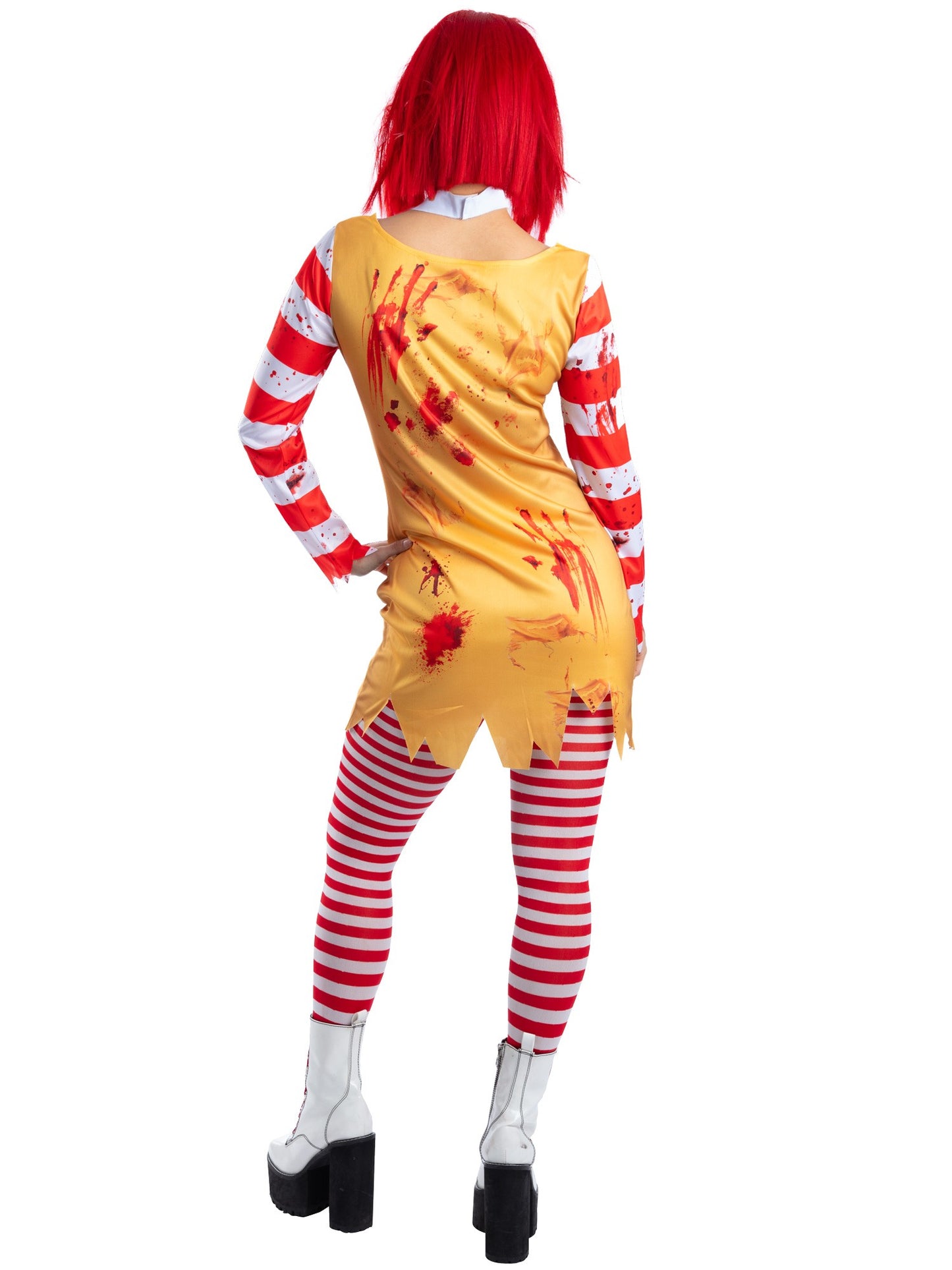 Smiffys Kreepy Killer Clown Kostüm für Damen mit Kleid und Collar – Detailansicht