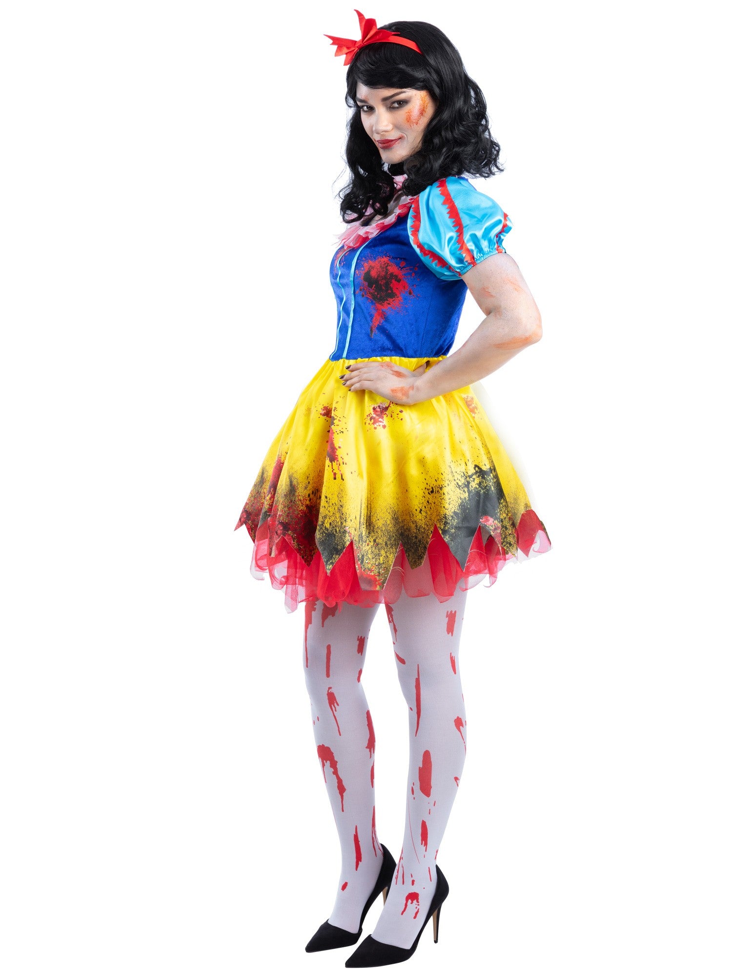 Smiffys Zombie-Apple-Princess-Kostüm für Damen mit Kleid und Headband – Detailansicht