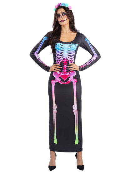 Smiffys Sugar Bones Skeleton Costume CS für Damen