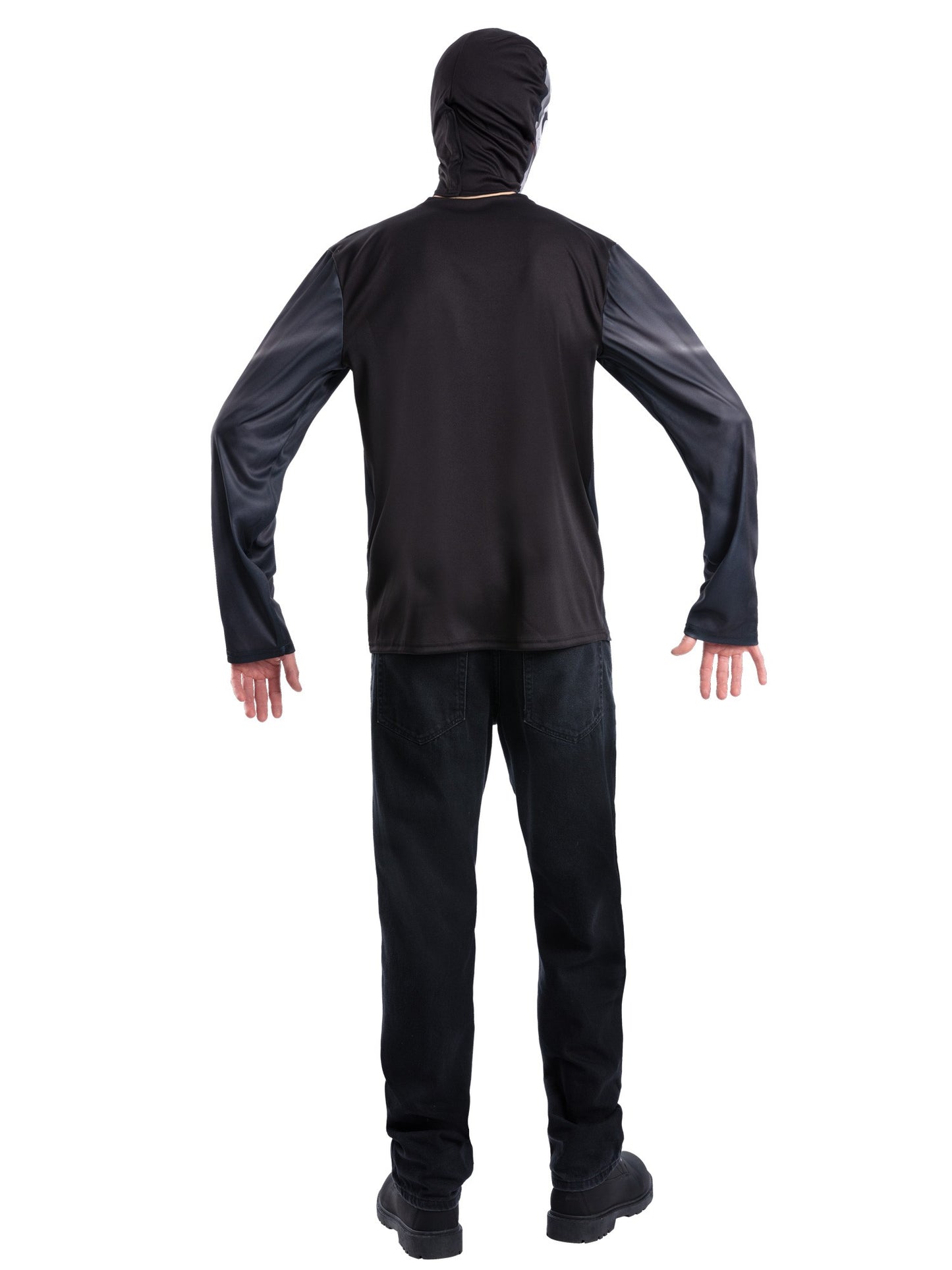 Smiffys Skeleton Kostümset für Herren mit Oberteil und Balaclava-Maske – Detailansicht