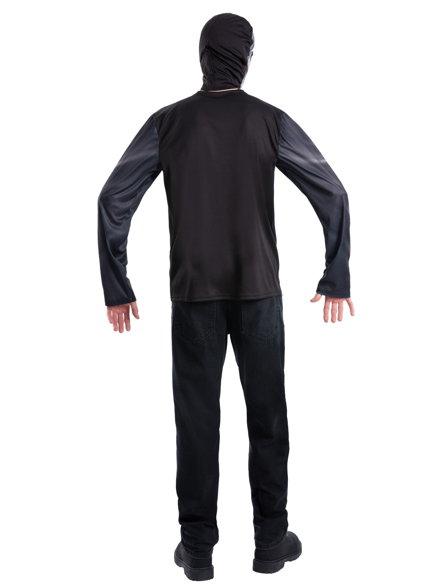 Smiffys Skeleton Kostümset für Herren mit Oberteil und Balaclava-Maske – Detailansicht