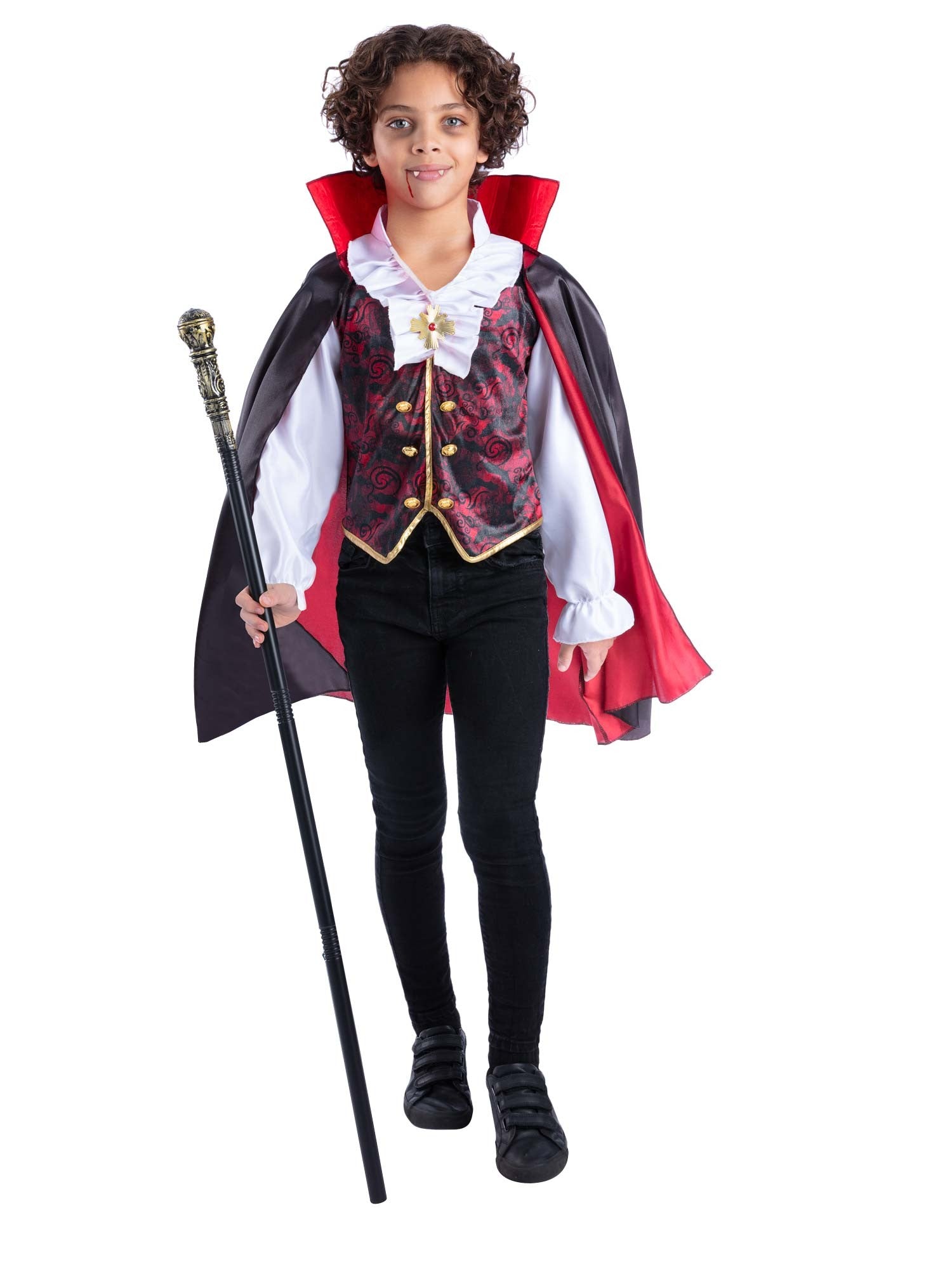 Smiffys Vampire-Kostüm für Jungen mit Umhang – Produktansicht