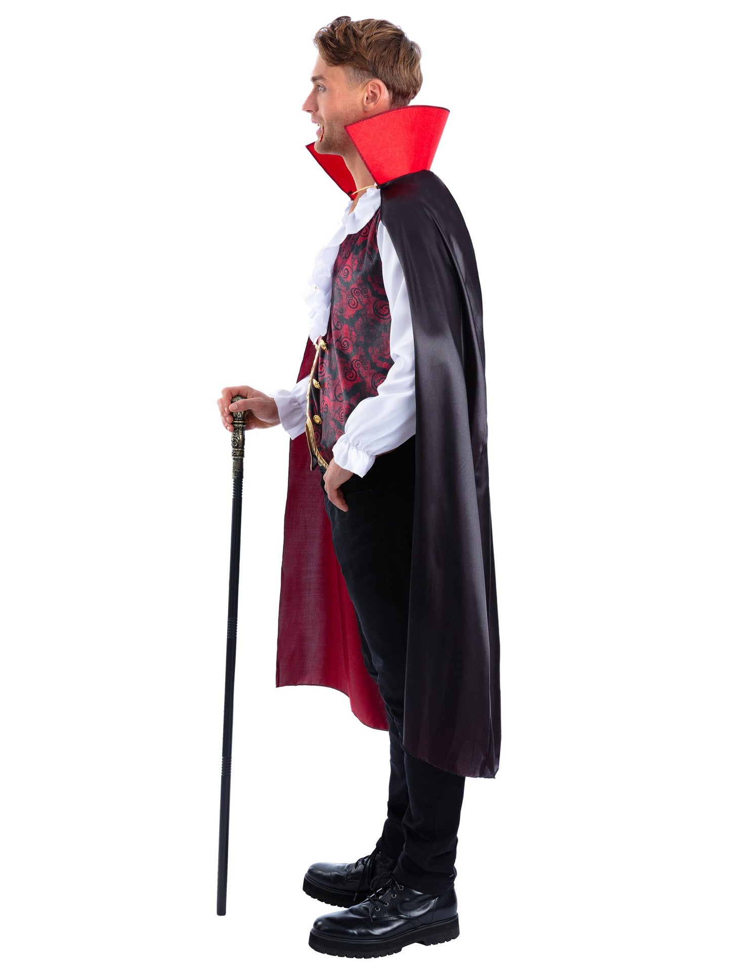 Smiffys Vampire Costume CS für Herren – Seitenansicht