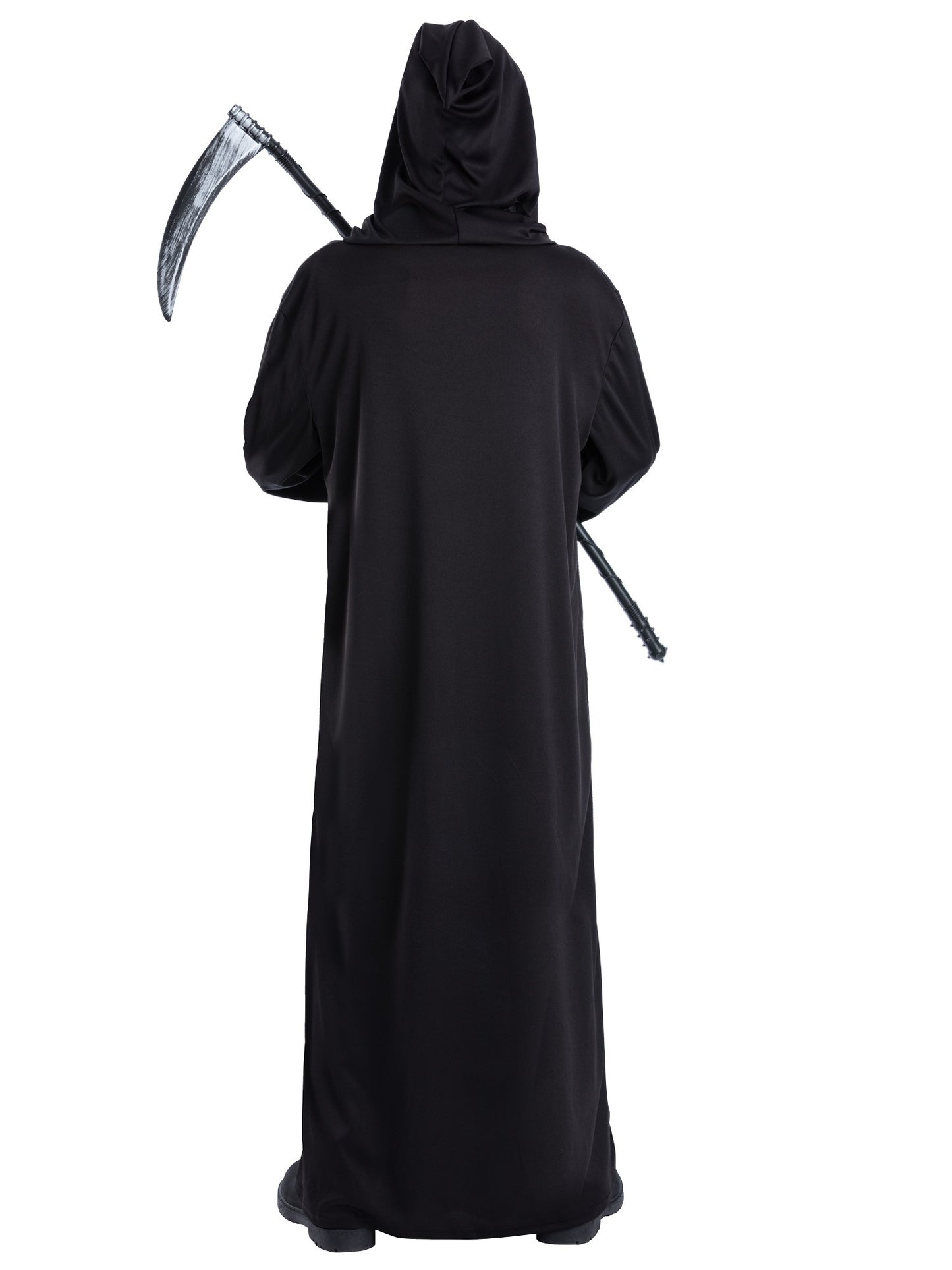 Smiffys WIZARD Screaming Reaper Kostüm für Herren mit Robe, Kapuze und Sense – Detailansicht