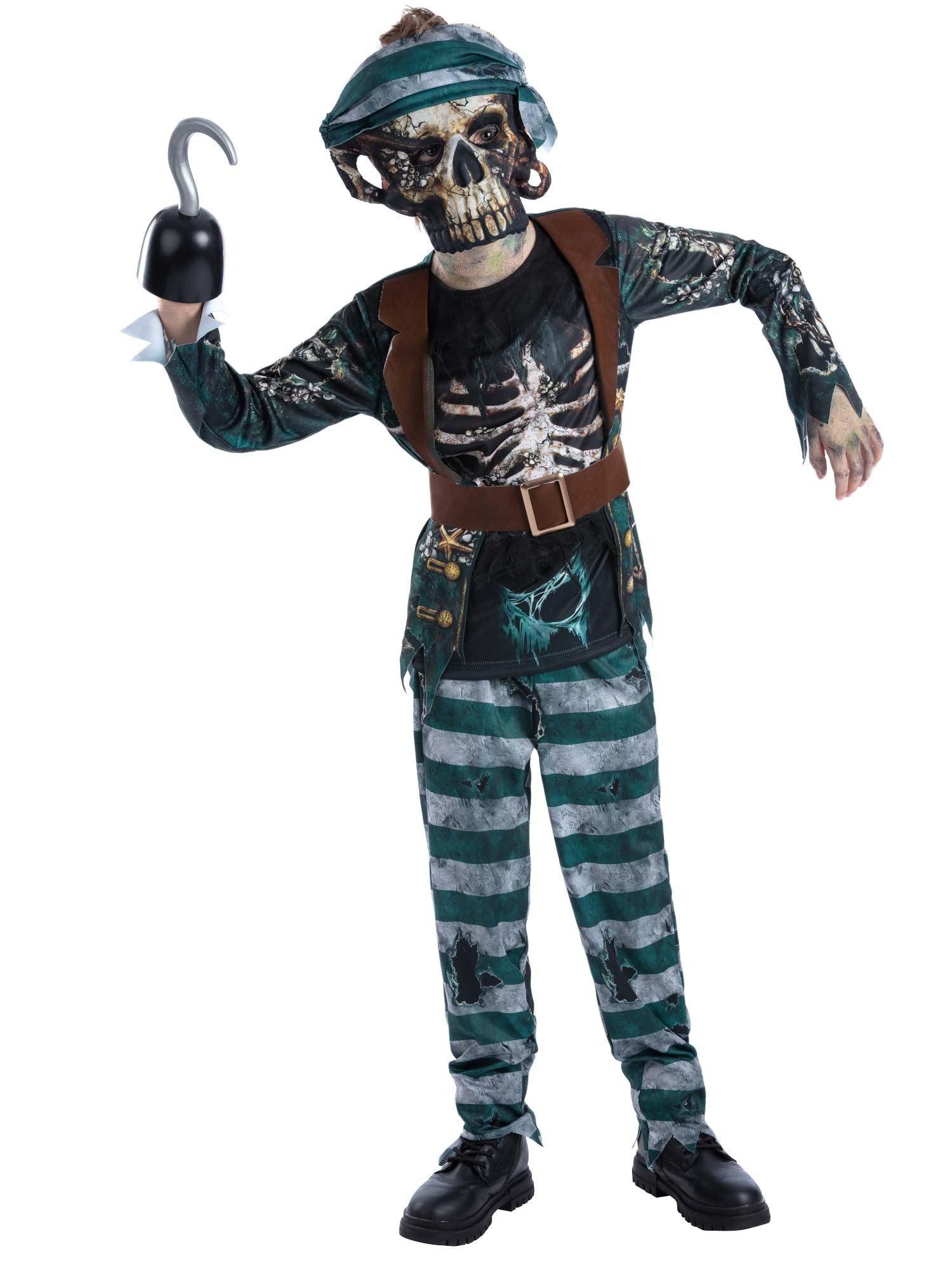 Smiffys Skeleton Pirate Deck Hand Kostüm für Jungen – Produktansicht