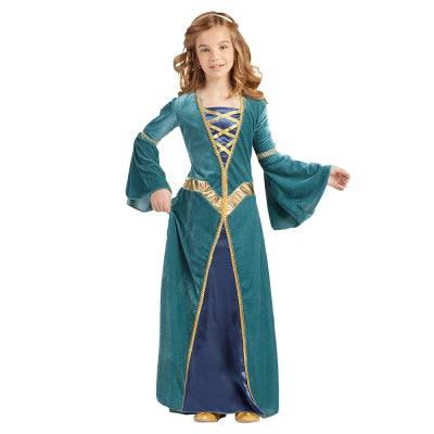 Boland Burgfräulein Kinderkostüm – Grünes Mittelalter Kleid Polyester