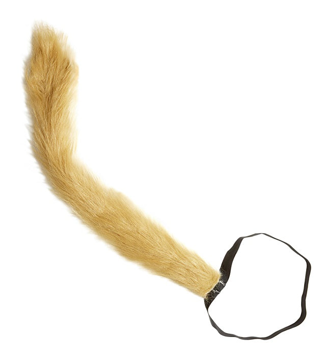 Brauner modellierbarer Schwanz aus Plüsch als Kostümzubehör
