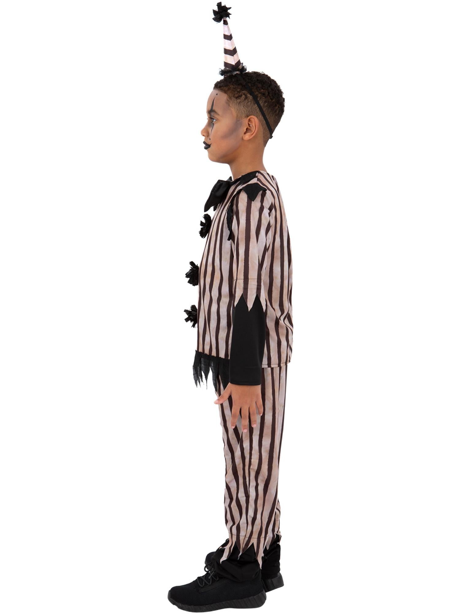 Smiffys Dark Vintage Clown Kostüm für Jungen in Schwarz – Seitenansicht