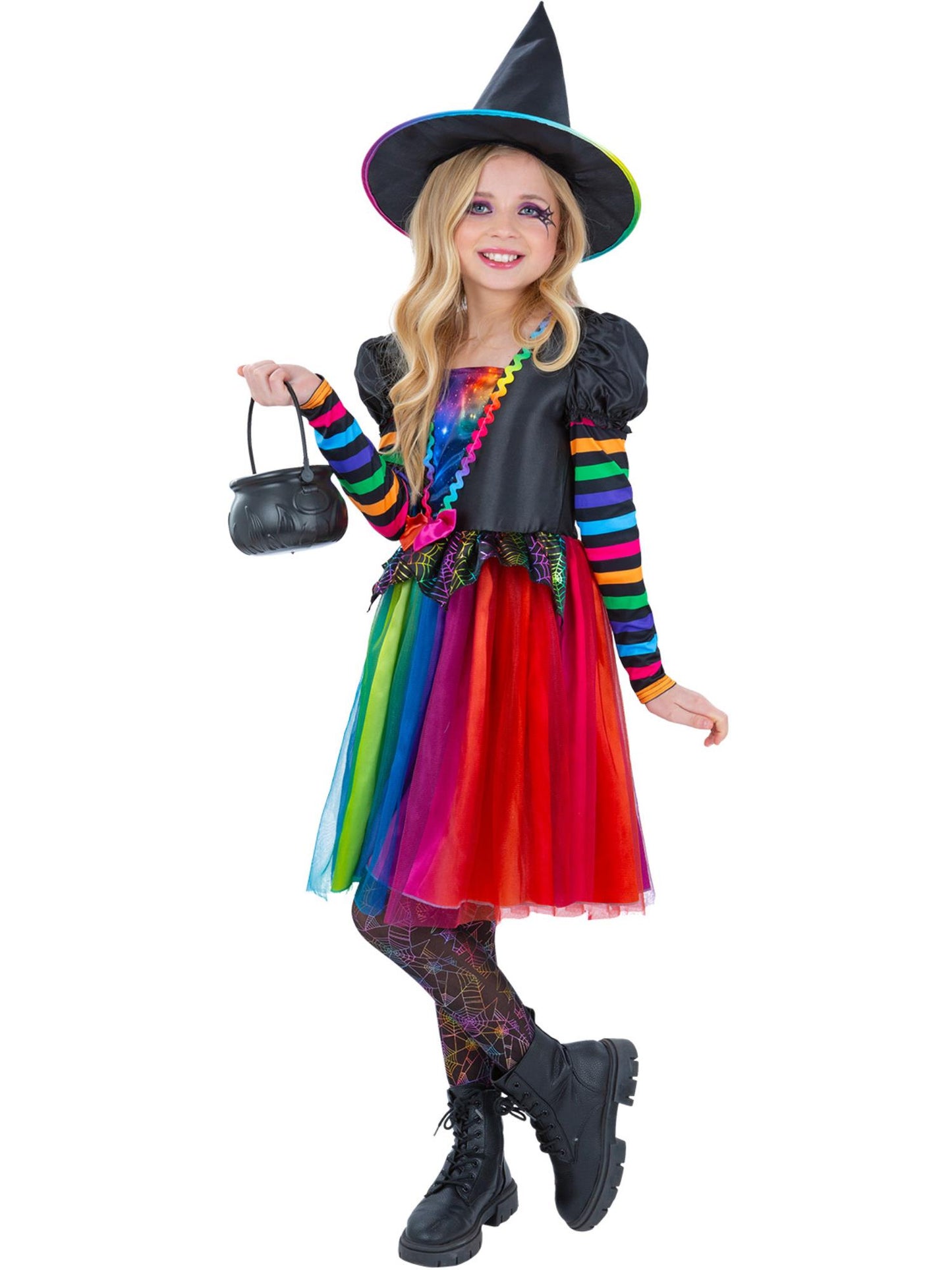 Smiffys Rainbow Witch Costume Hexenkostüm für Mädchen – Produktansicht
